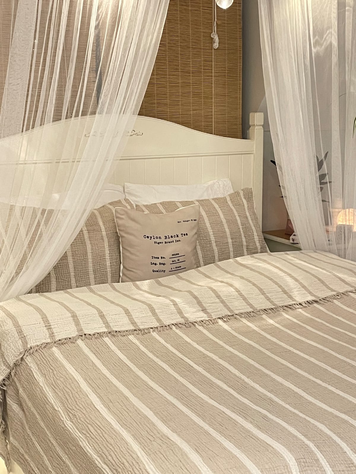 Muslin Natural Cotton Blanket Pillow Set Stripe Gauze Blanket for Adult