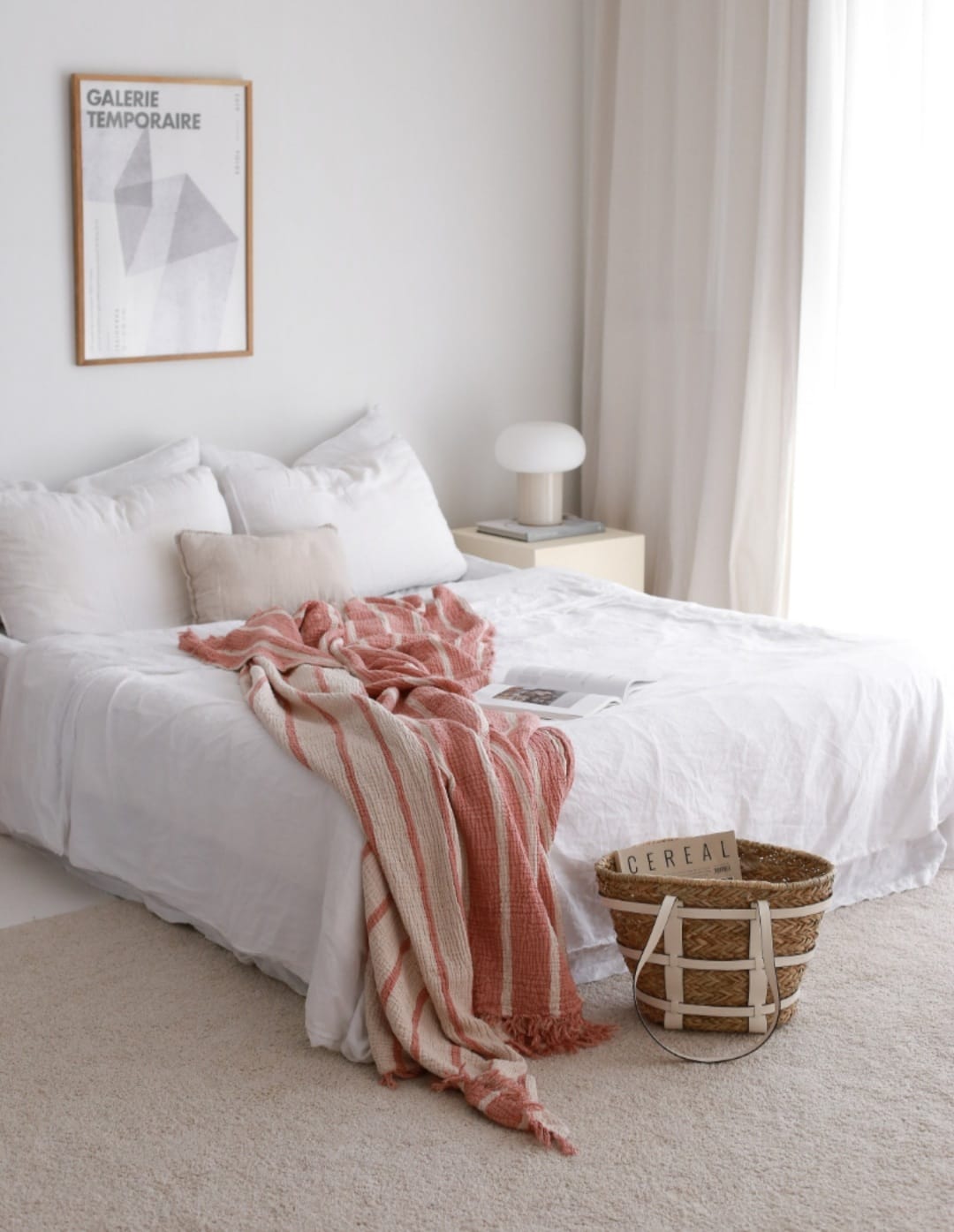 Muslin Natural Cotton Blanket Pillow Set Stripe Gauze Blanket for Adult