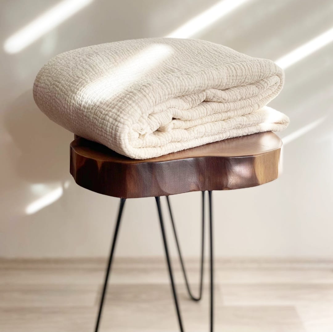 Muslin Natural Cotton Throw Blanket Gauze Blanket