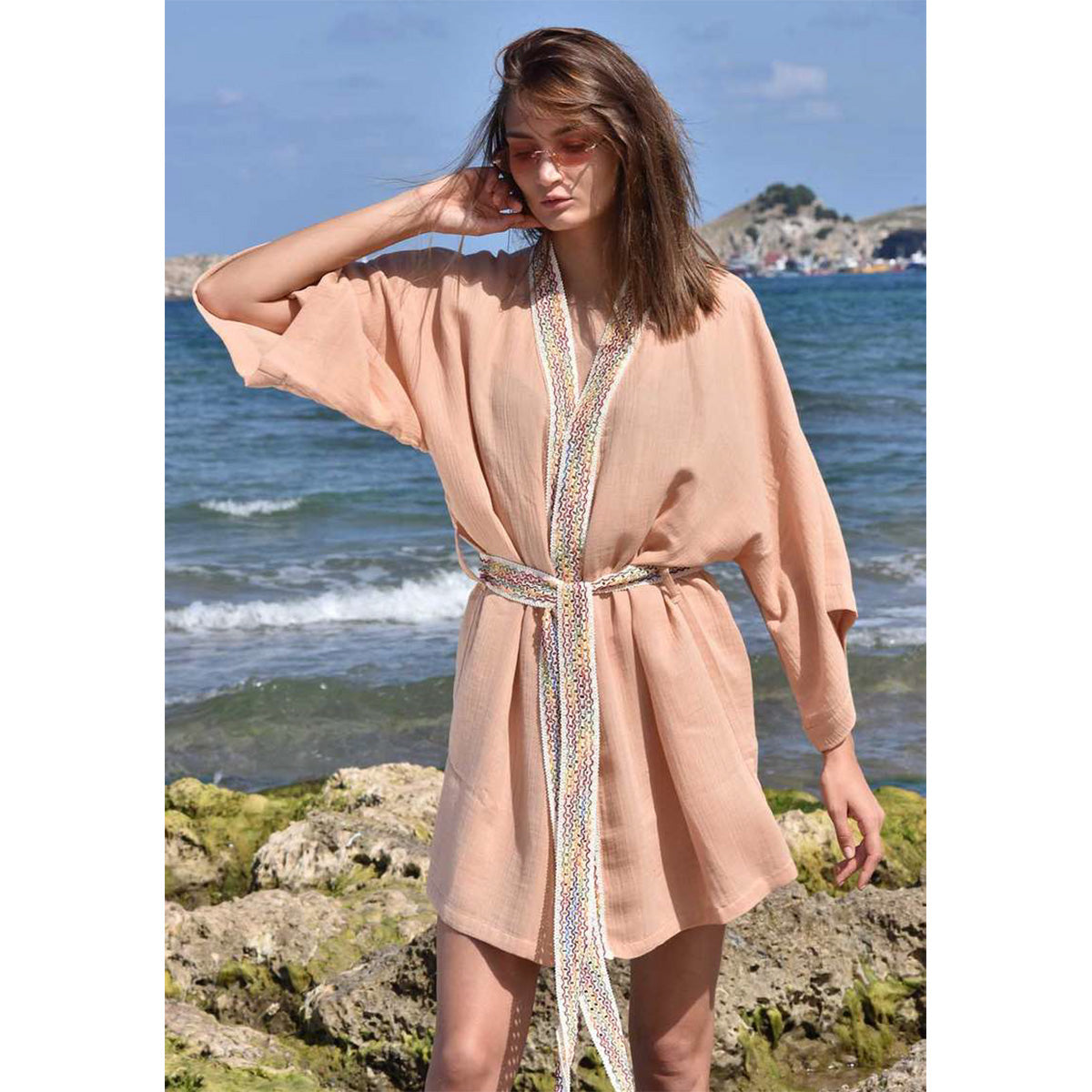Natural Cotton Hand Made Kimono Kaftan