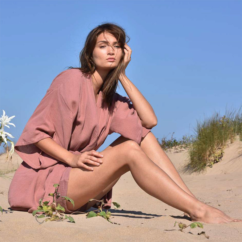 Natural Cotton Sustainable Hand Made Kimono Kaftan