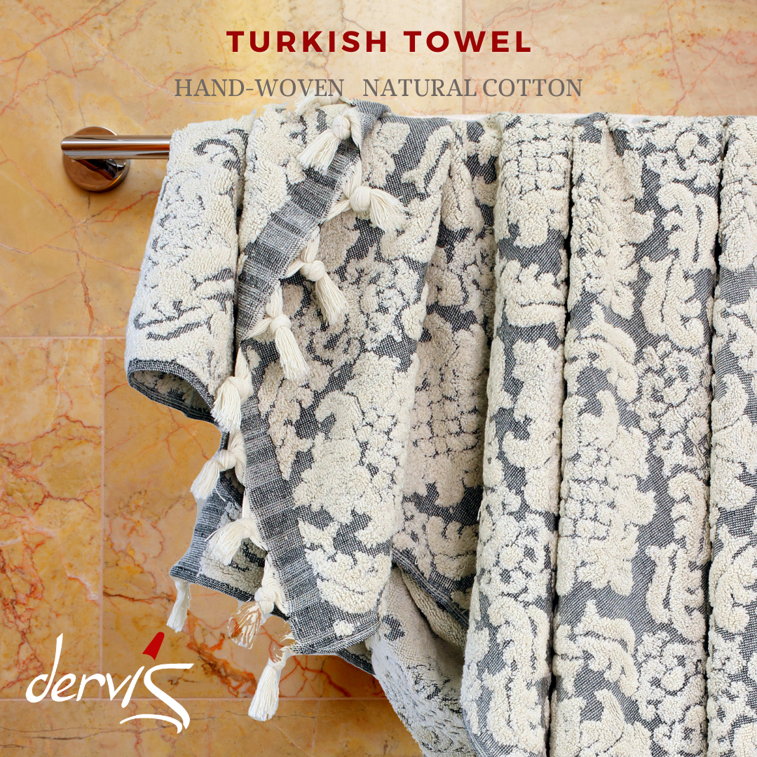 Natural Cotton Hand Woven Turkish Bath Towels