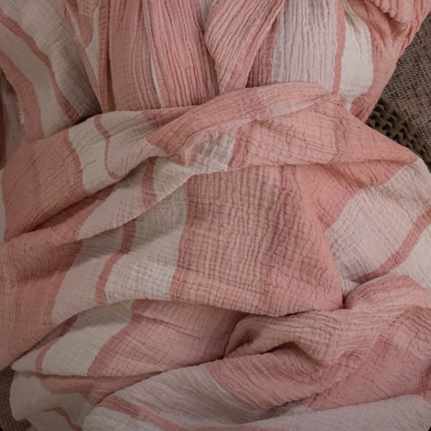 Natural Cotton Muslin Bathrobe
