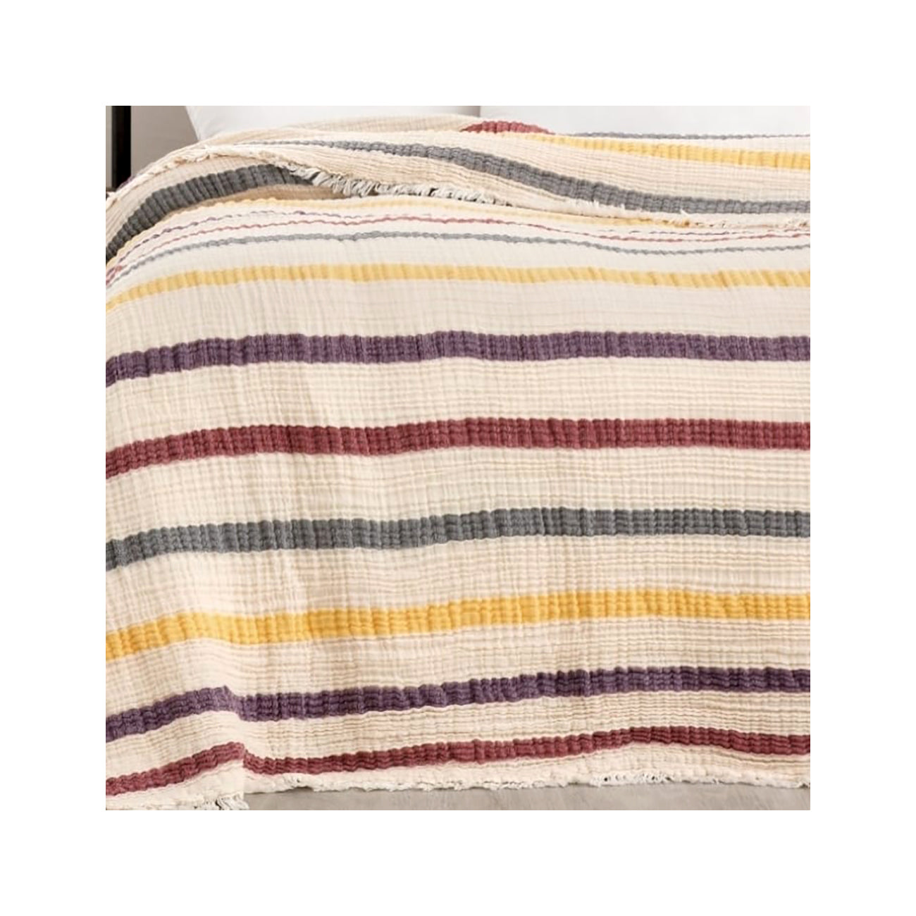 Natural Cotton Muslin Blanket Gauze Blanket Stripes