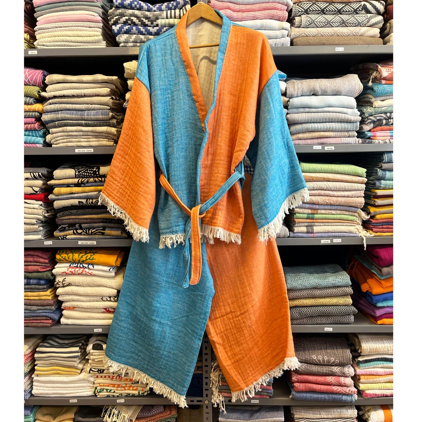Natural Cotton Muslin Jacket Pants Set