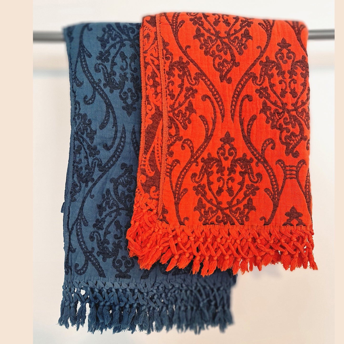 Jacquard Turkish Towel Throw Blanket