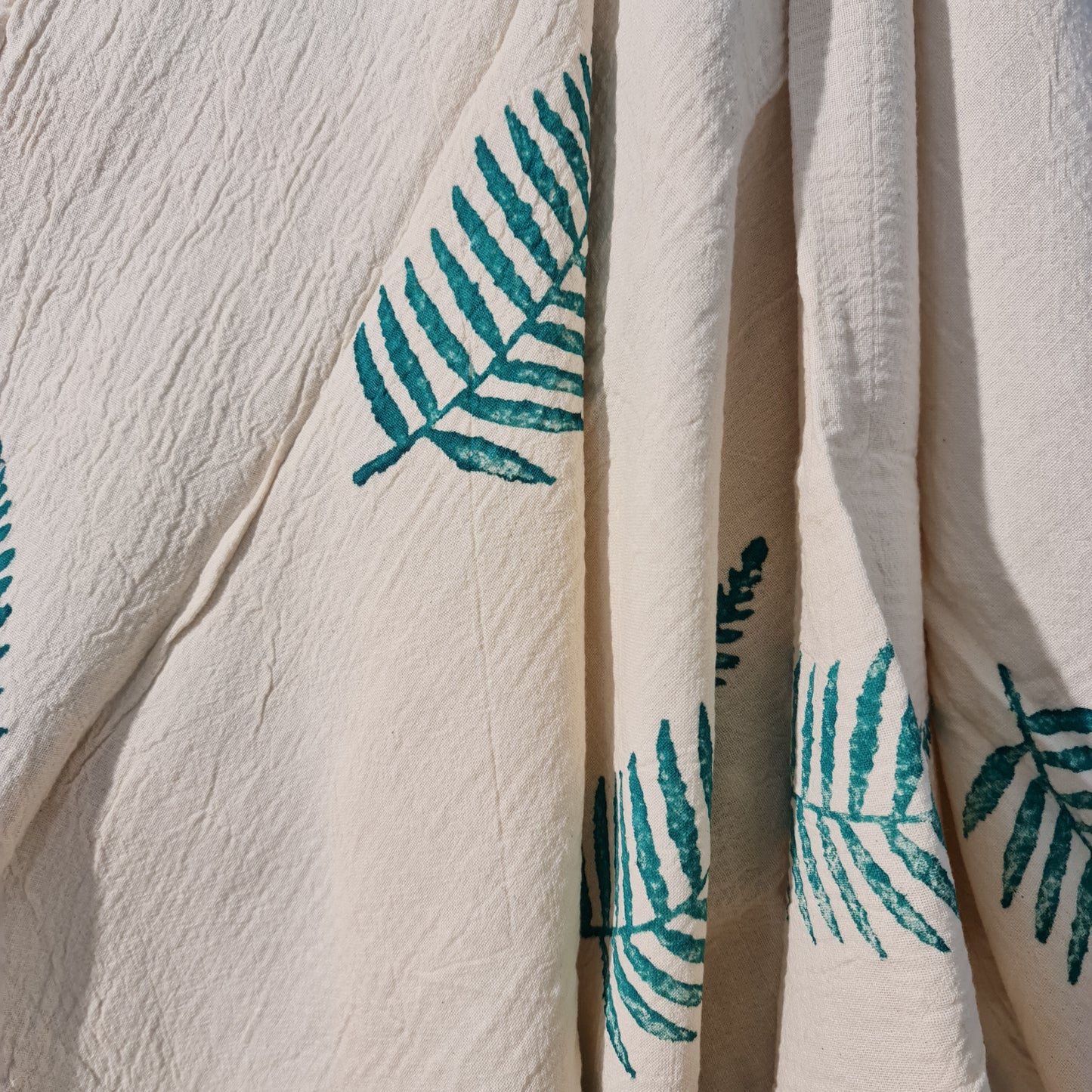 Natural Cotton Turkish Towel Pestemal Leave Design