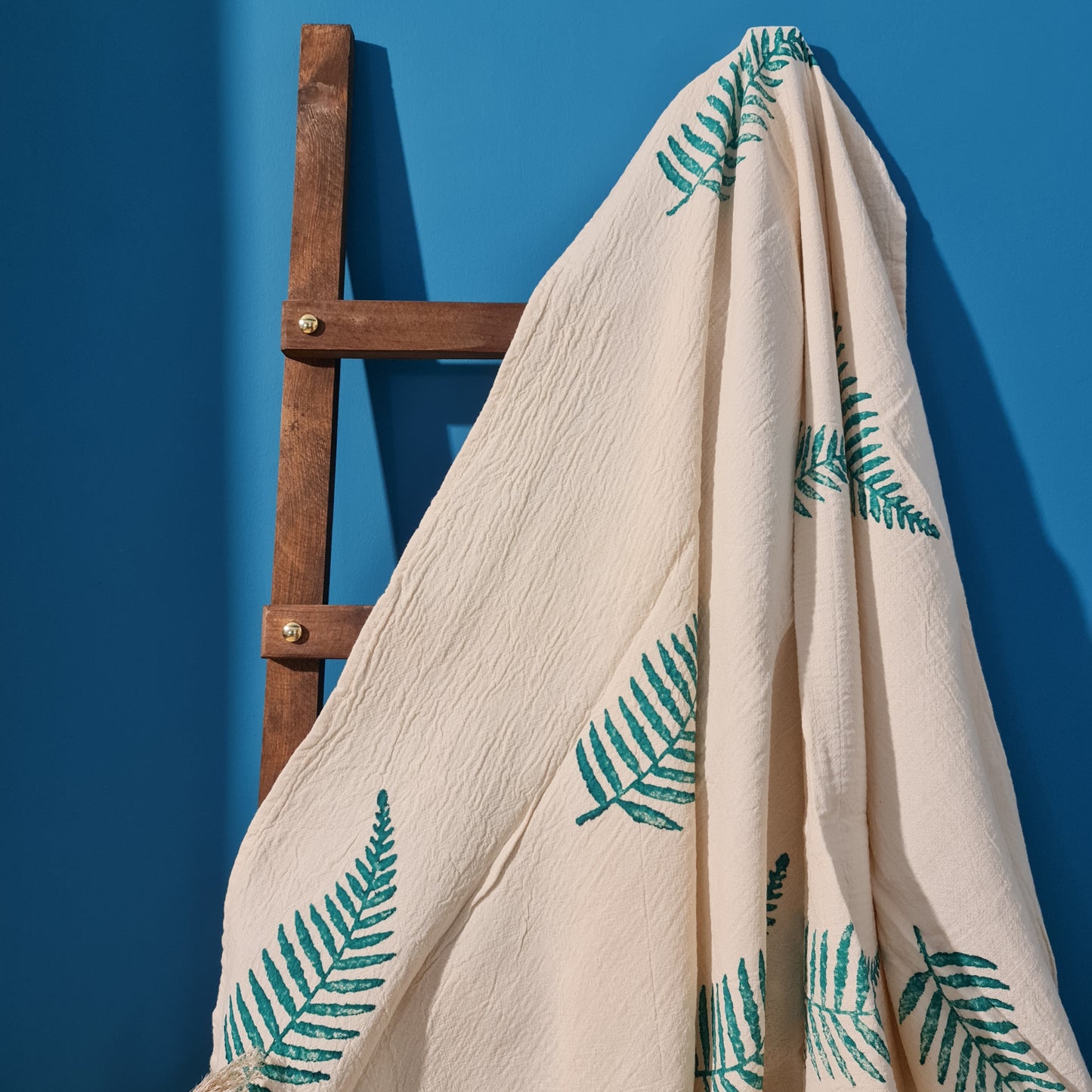 Natural Cotton Turkish Towel Pestemal Leave Design