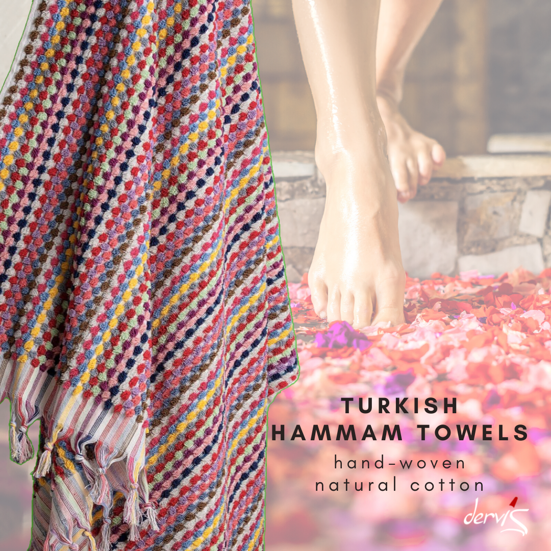 Natural Cotton Hand Woven Turkish Bath Towels