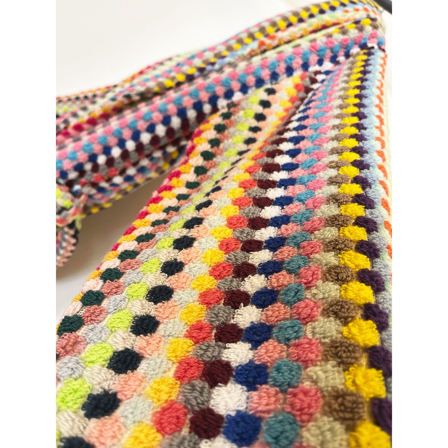 Turkish Terry Towel Unisex Bathrobe Multi Color Dotted Pompom Design Shawl Collar