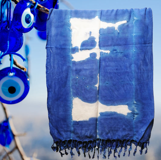 Stone Washed Tie Dye Turkish Towel Pestemal
