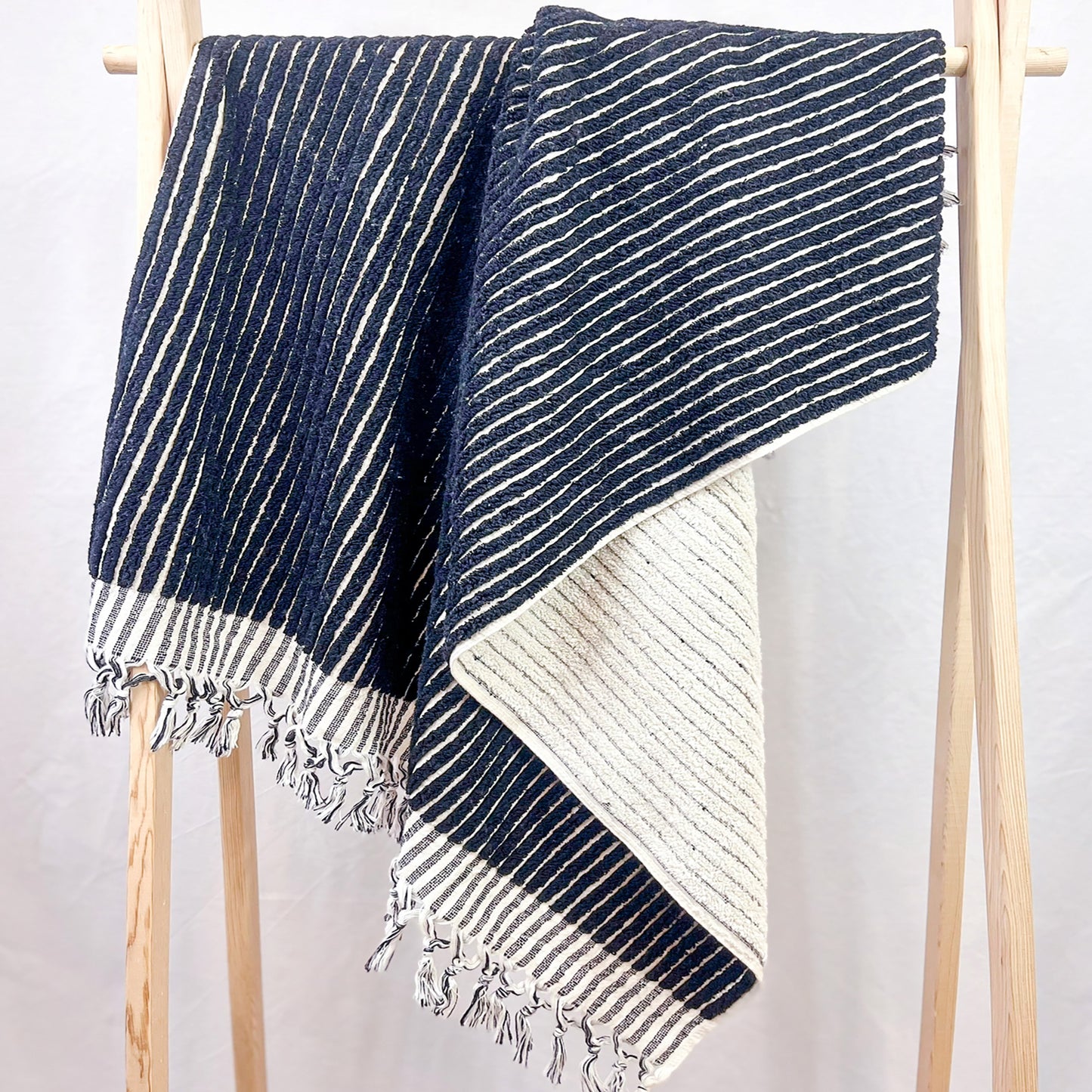 Turkish Bath Hammam Towel Black Stripe
