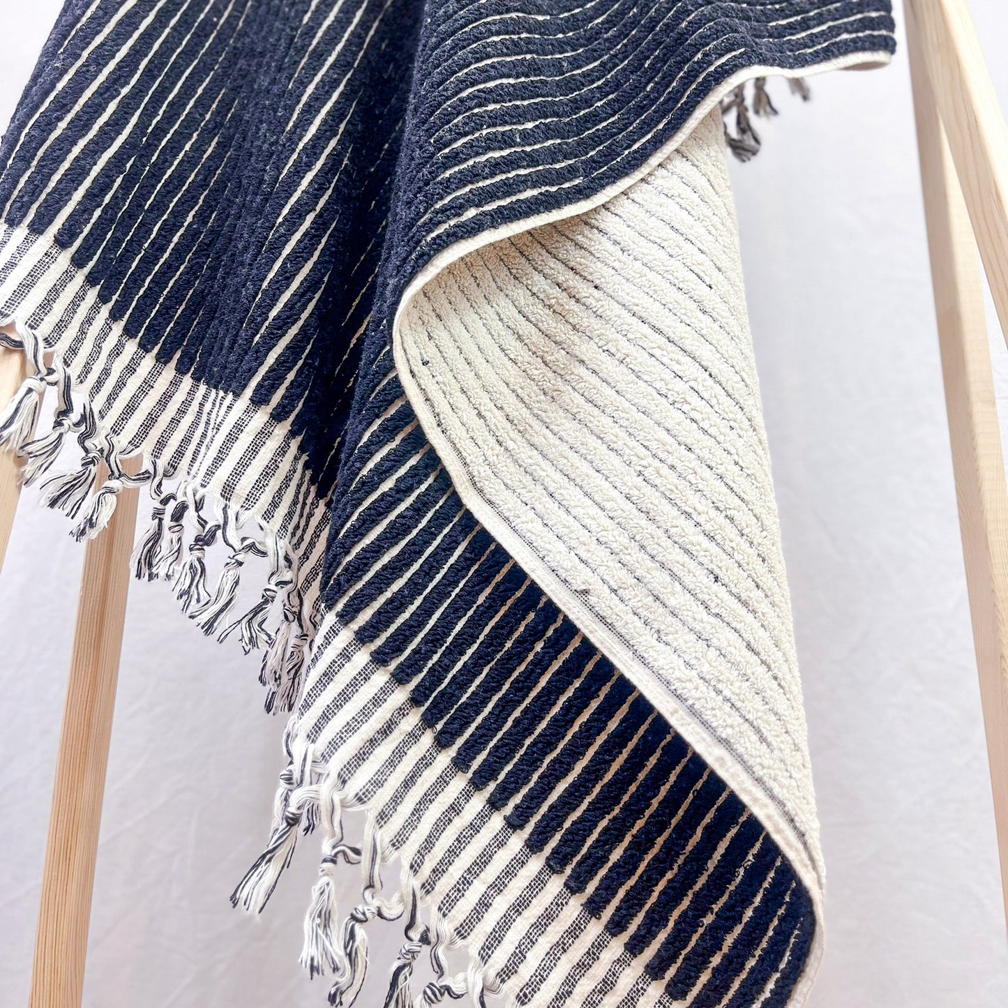 Turkish Bath Hammam Towel Black Stripe