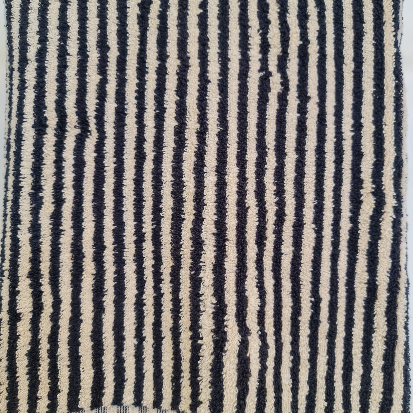 Handmade Turkish Terry Hammam Towel Black Stripe – Luxury Cotton Bath Towel with Fringe Edges - Turkish Bath Towel