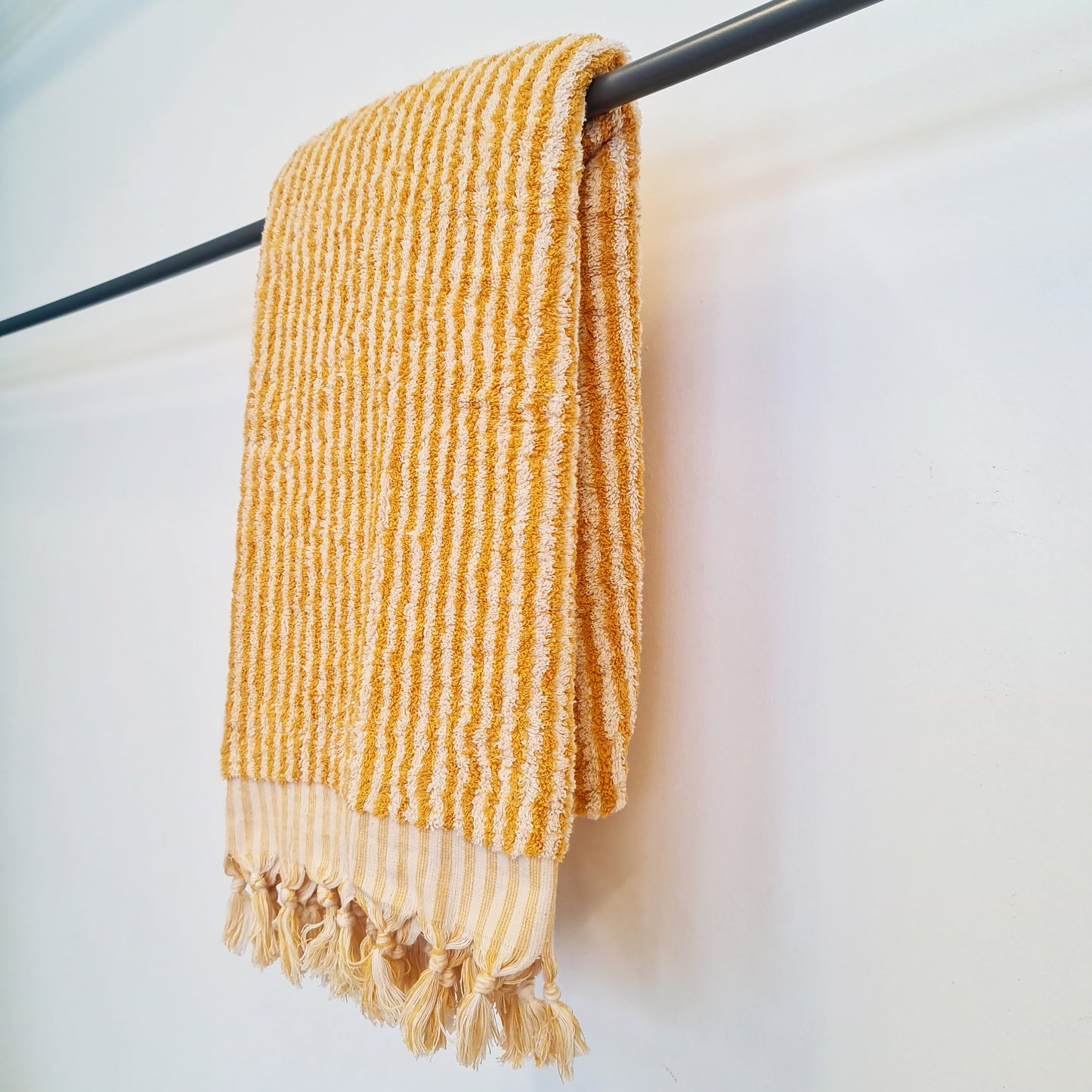 Turkish Hammam Bath Terry Towels Golden Stripe