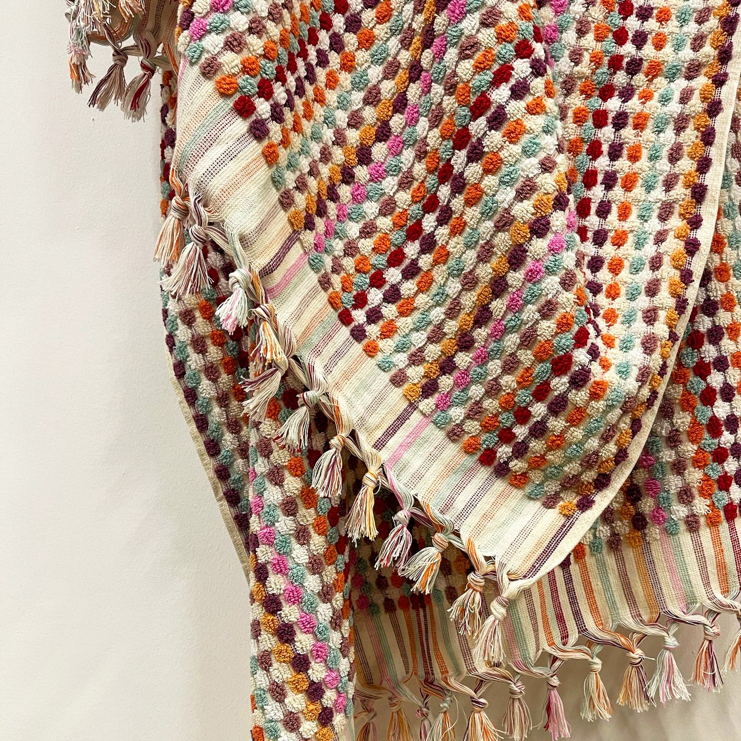 Turkish Hammam Bath Terry Towels Multi Color Dotted
