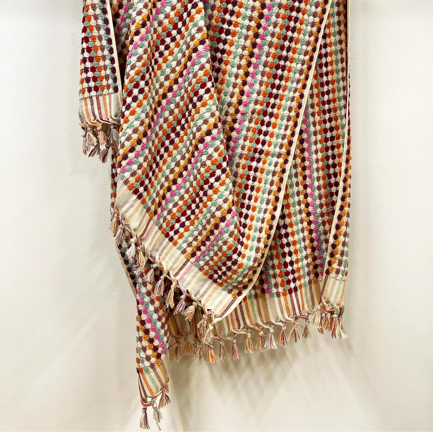 Turkish Hammam Bath Terry Towels Multi Color Dotted