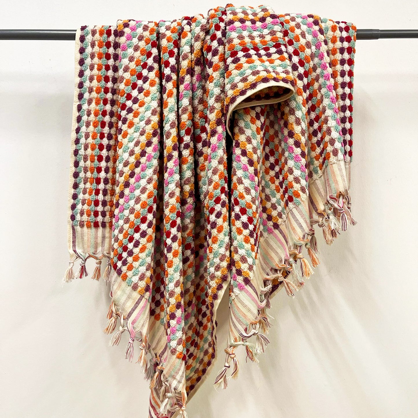 Turkish Hammam Bath Terry Towels Multi Color Dotted