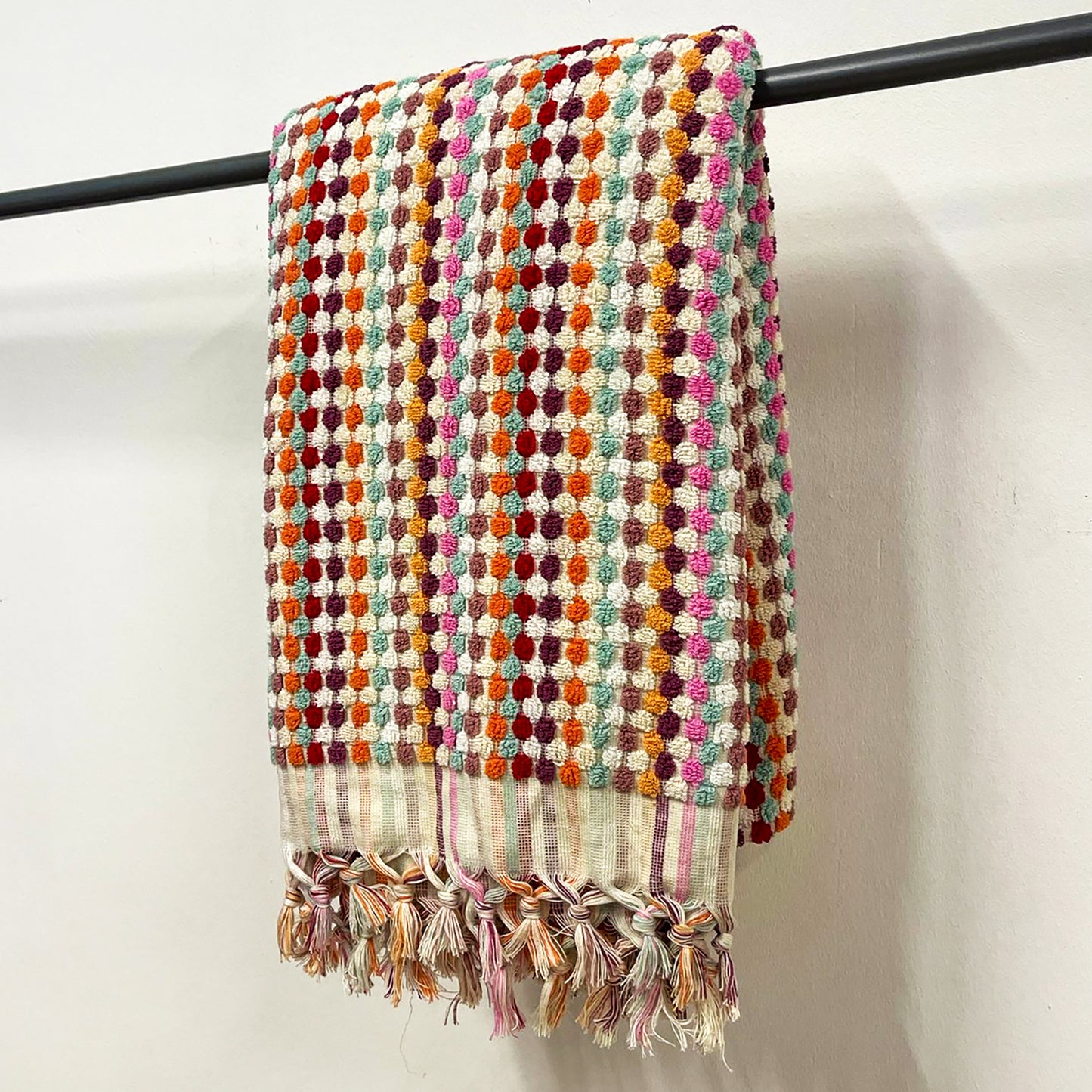 Turkish Hammam Bath Terry Towels Multi Color Dotted