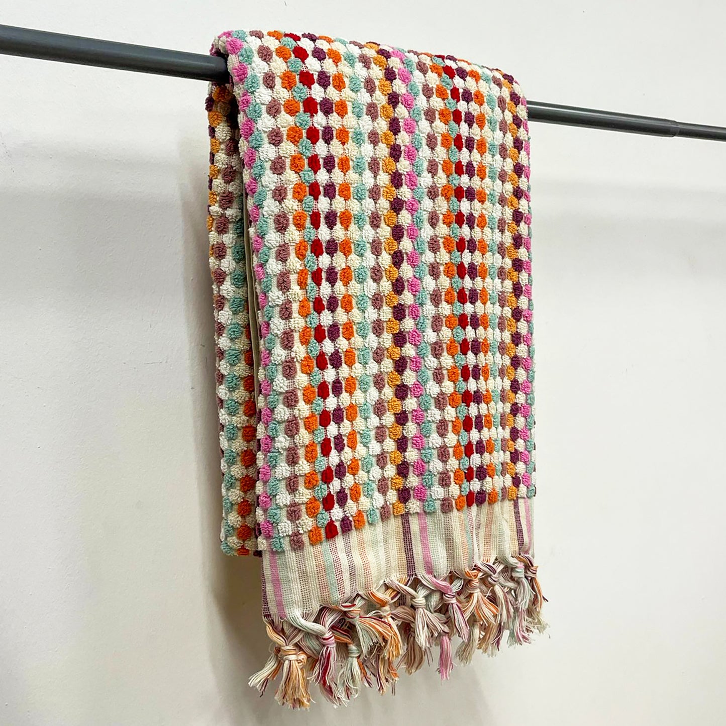 Turkish Hammam Bath Terry Towels Multi Color Dotted