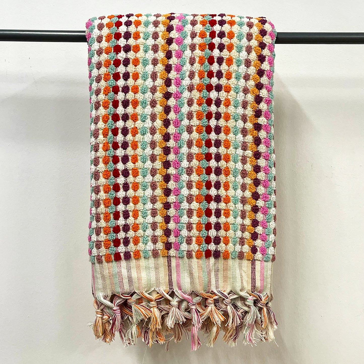 Turkish Hammam Bath Terry Towels Multi Color Dotted