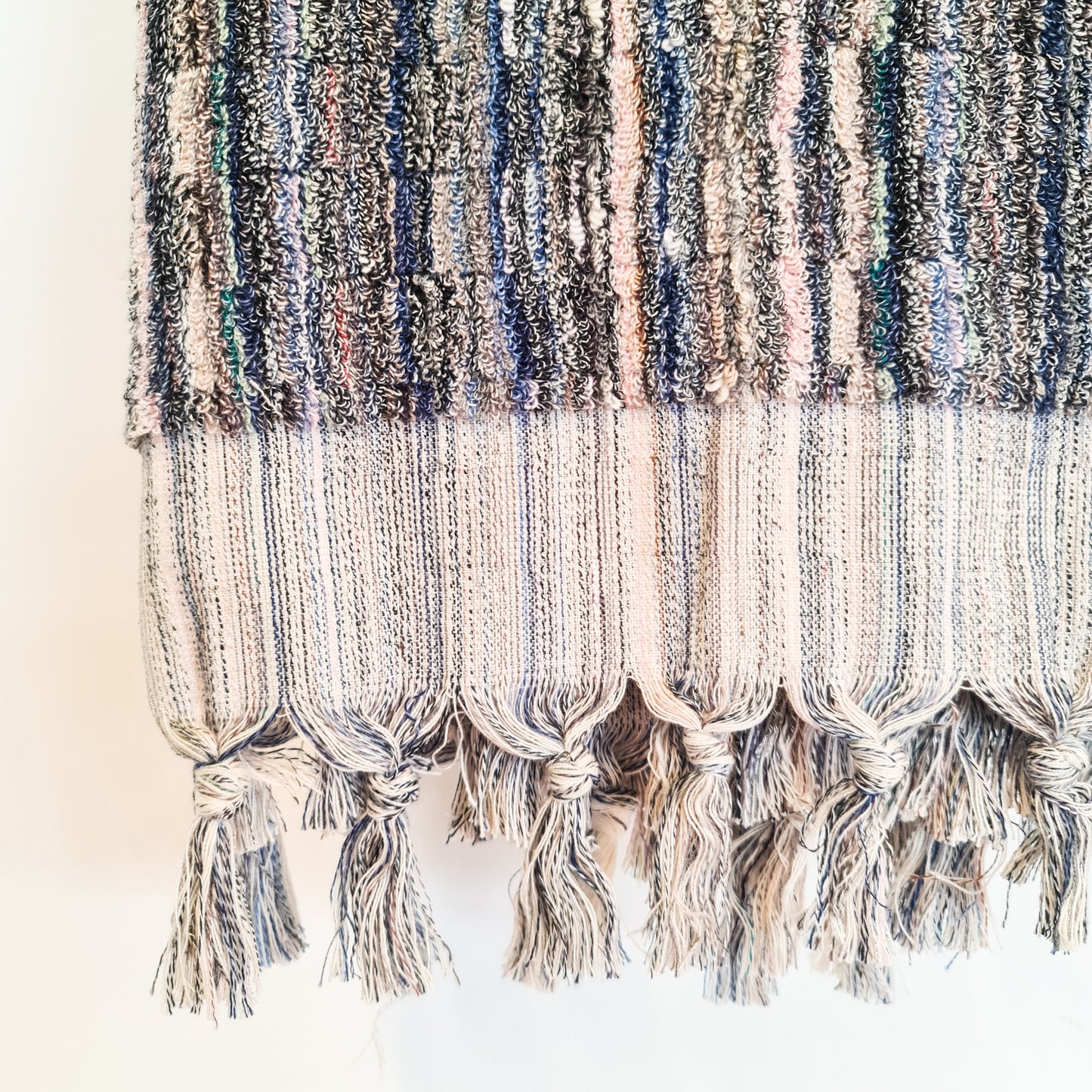 Turkish Hammam Bath Terry Towels Multi Grey Stripe