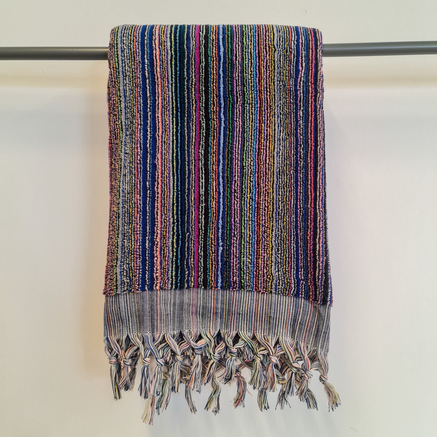 Turkish Hammam Bath Terry Towels Multi Indigo Stripe