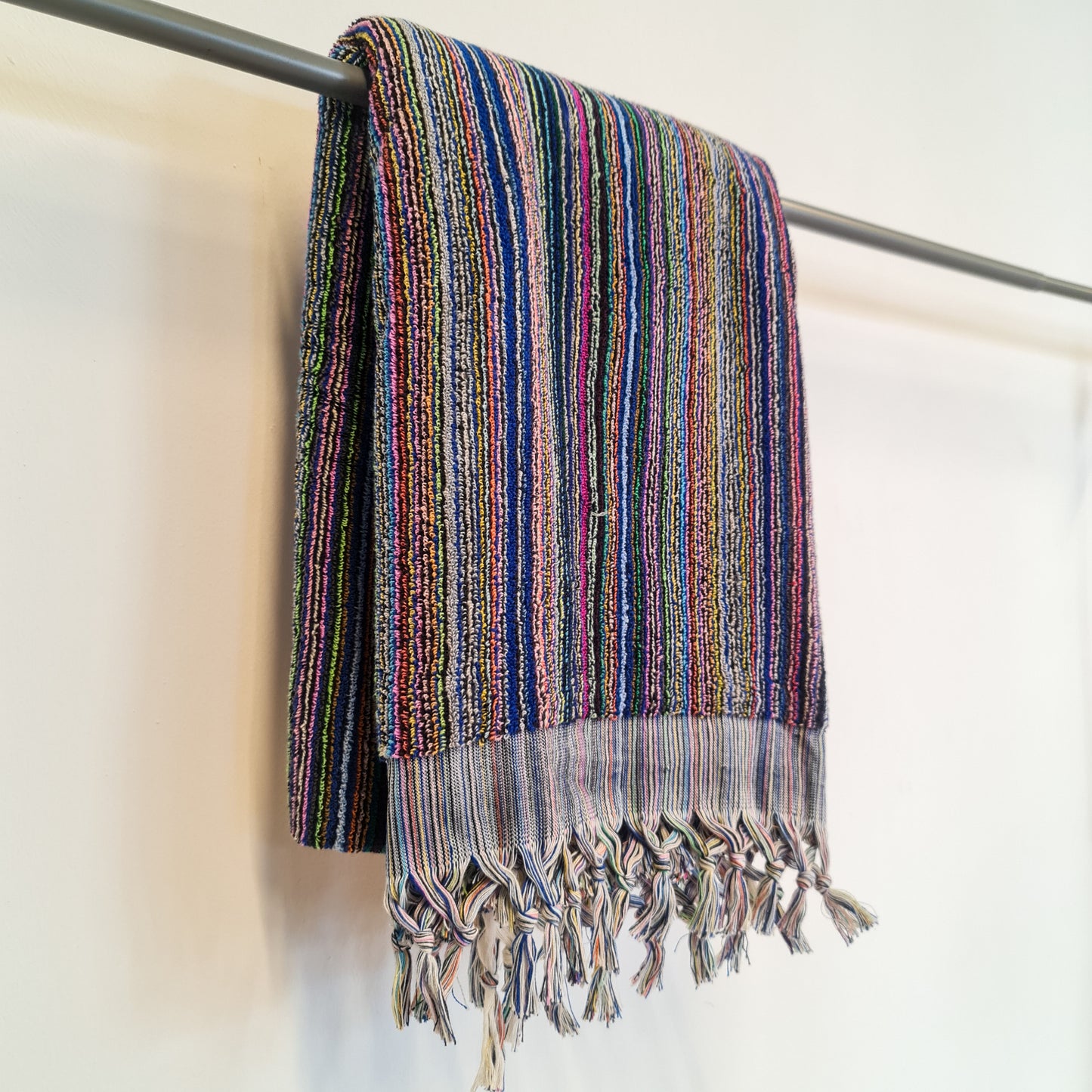 Turkish Hammam Bath Terry Towels Multi Indigo Stripe