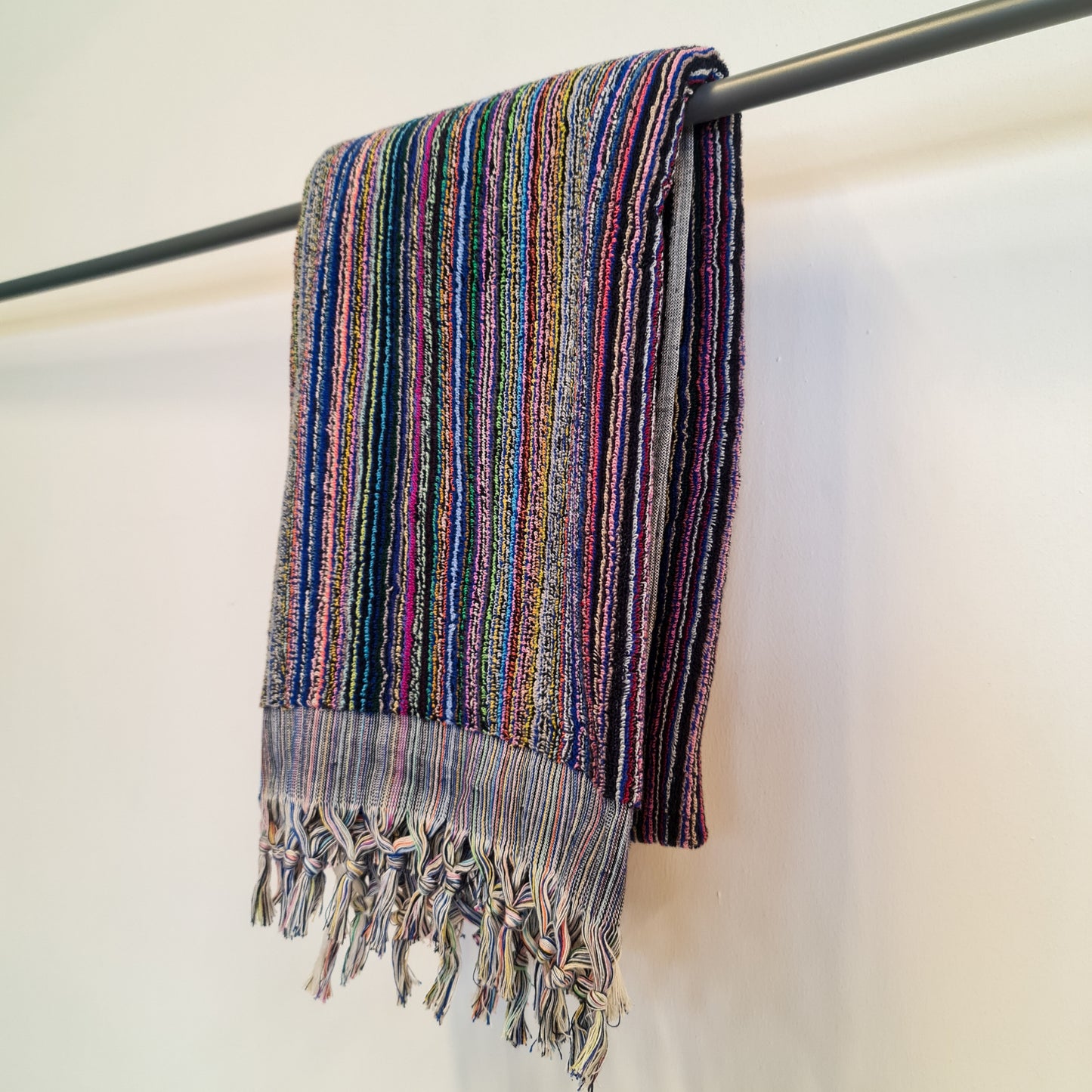 Turkish Hammam Bath Terry Towels Multi Indigo Stripe