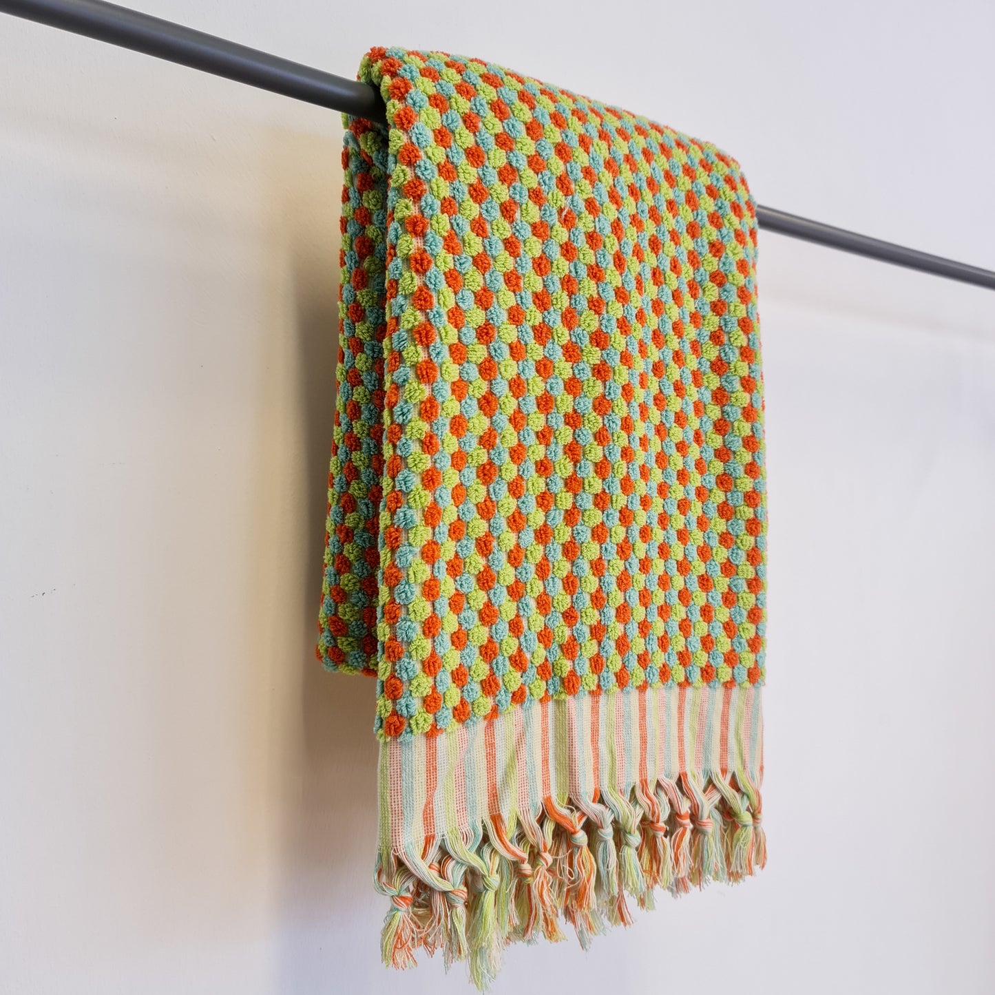 Turkish Hammam Bath Terry Towels Multi Orange Dotted