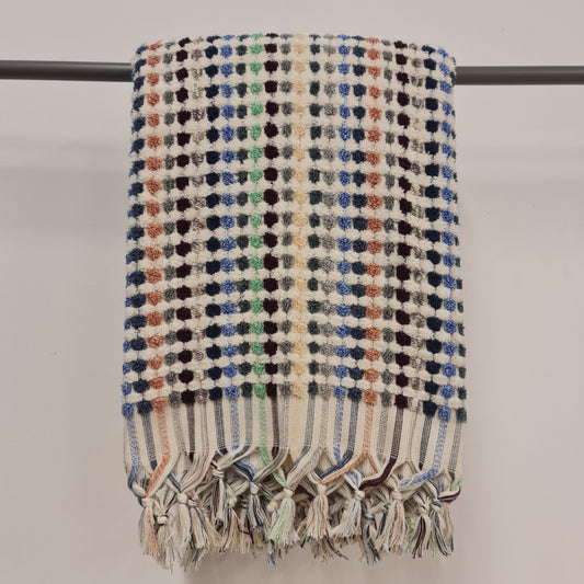 Turkish Hammam Bath Terry Towels Multi Pastel Dotted