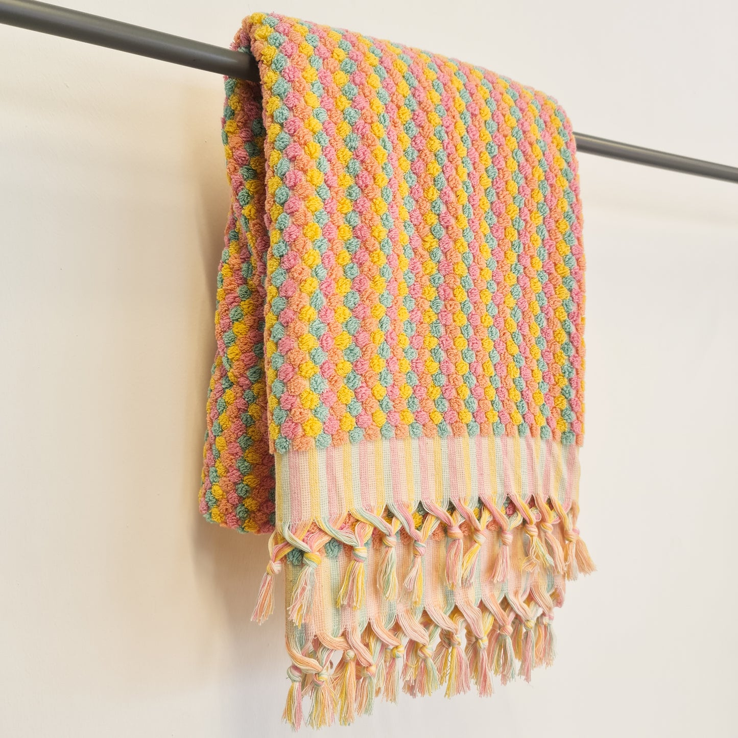 Turkish Hammam Bath Terry Towels Multi Pink Dotted