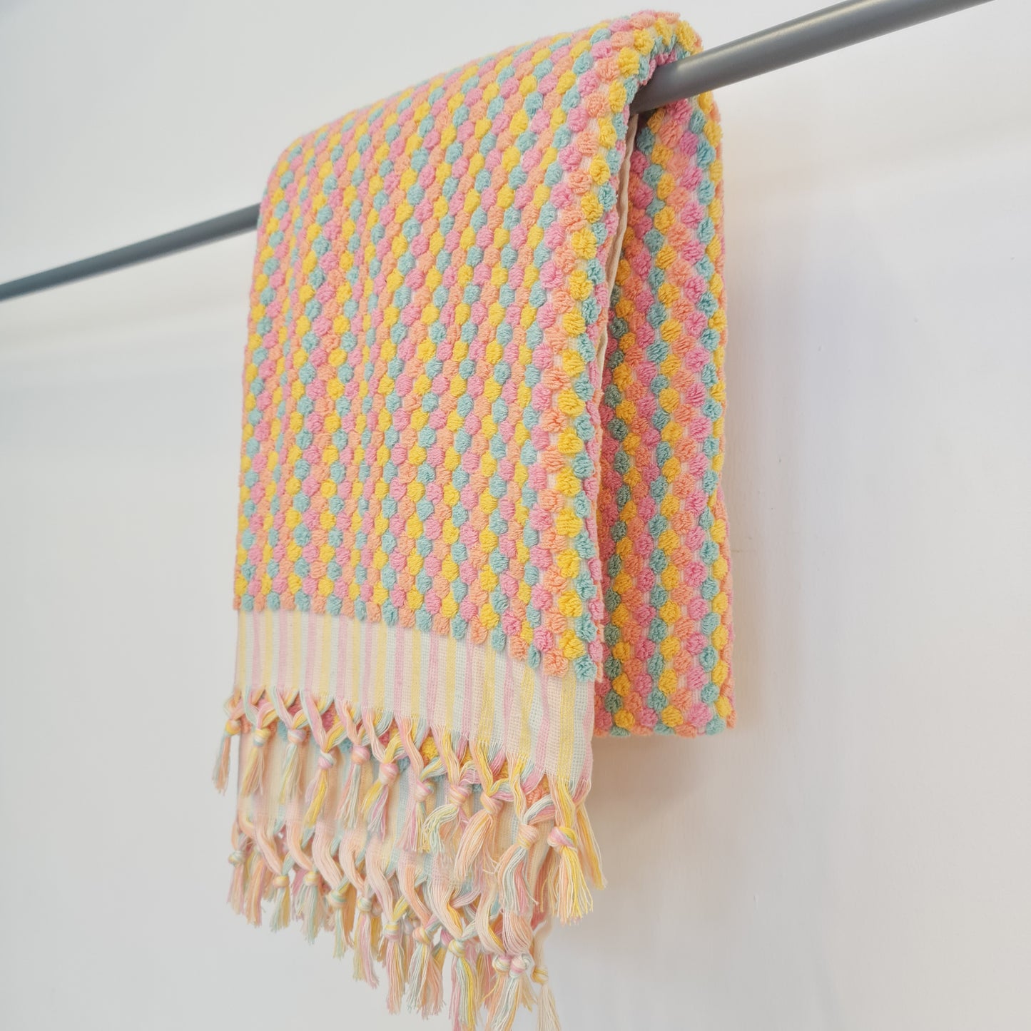 Turkish Hammam Bath Terry Towels Multi Pink Dotted