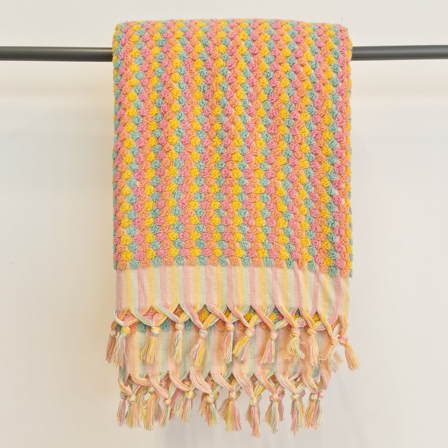 Turkish Hammam Bath Terry Towels Multi Pink Dotted
