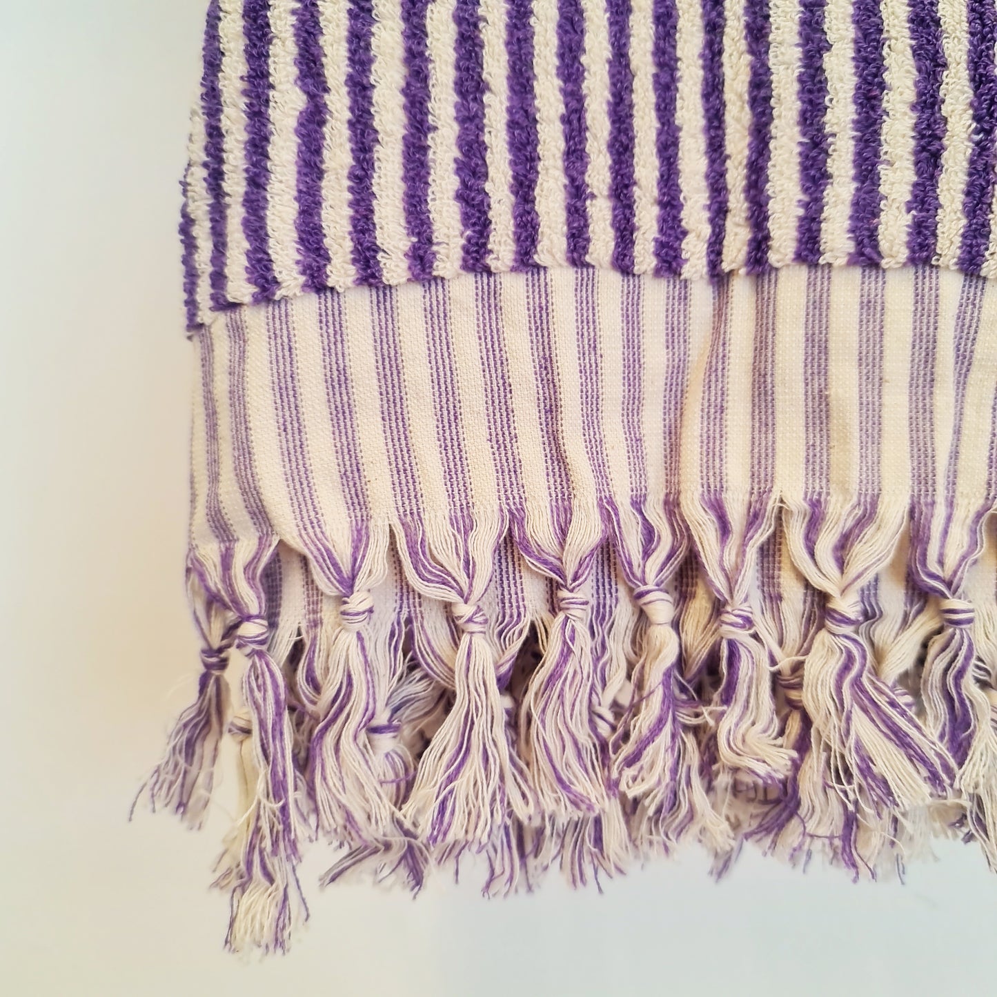 Turkish Hammam Bath Terry Towels Purple Stripe