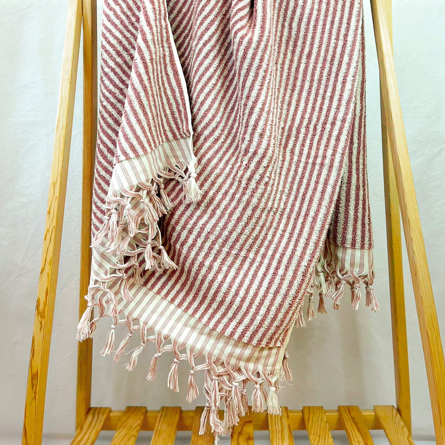 Turkish Bath Hammam Towel Rose Stripe