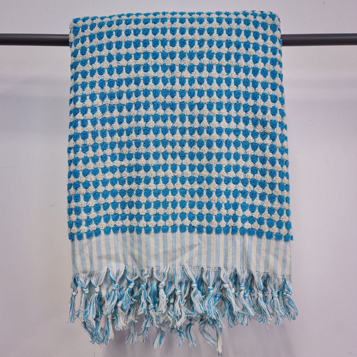 Turkish Hammam Bath Terry Towels Turquoise Dotted