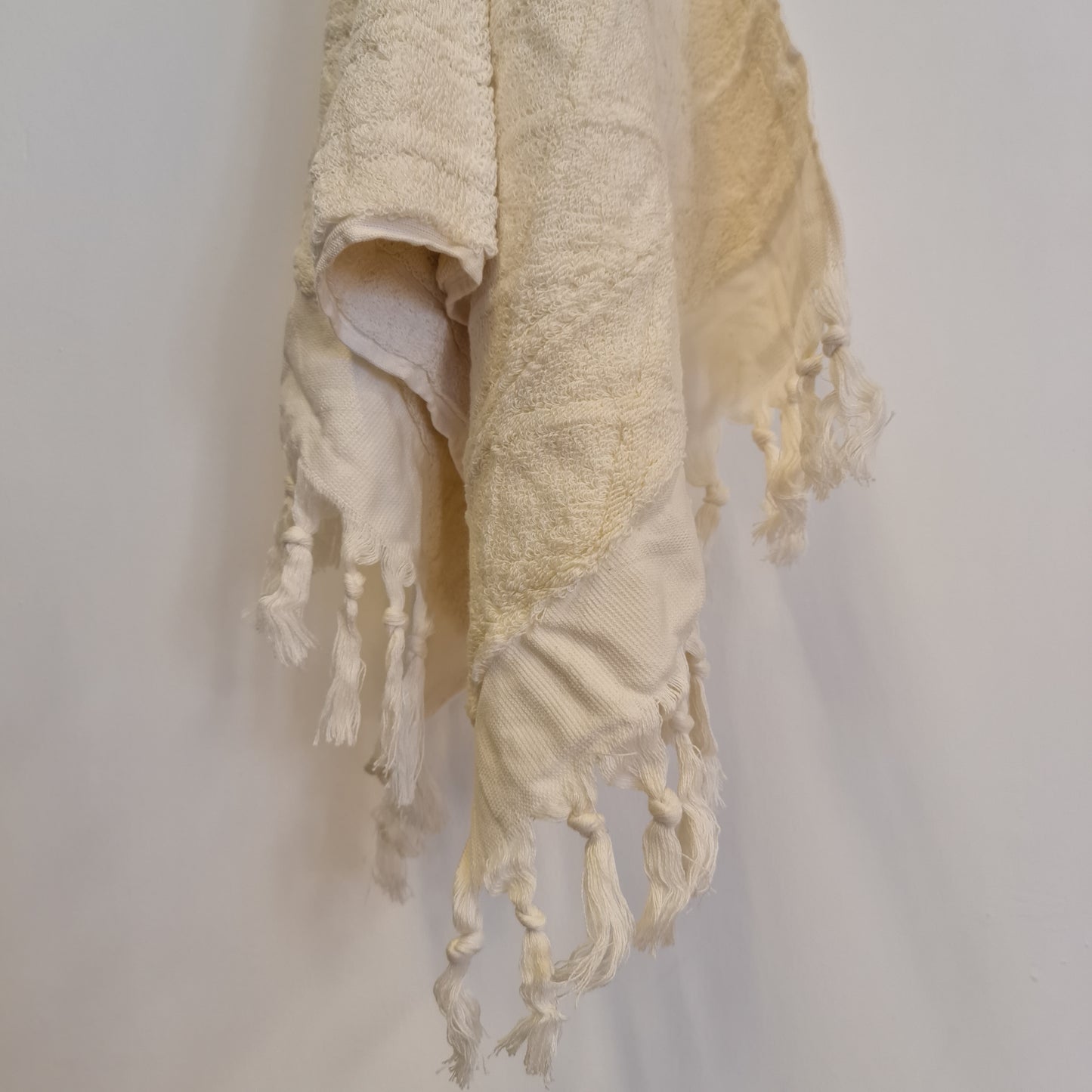 Turkish Hammam Terry Hand Towels Baklava Design Ecru