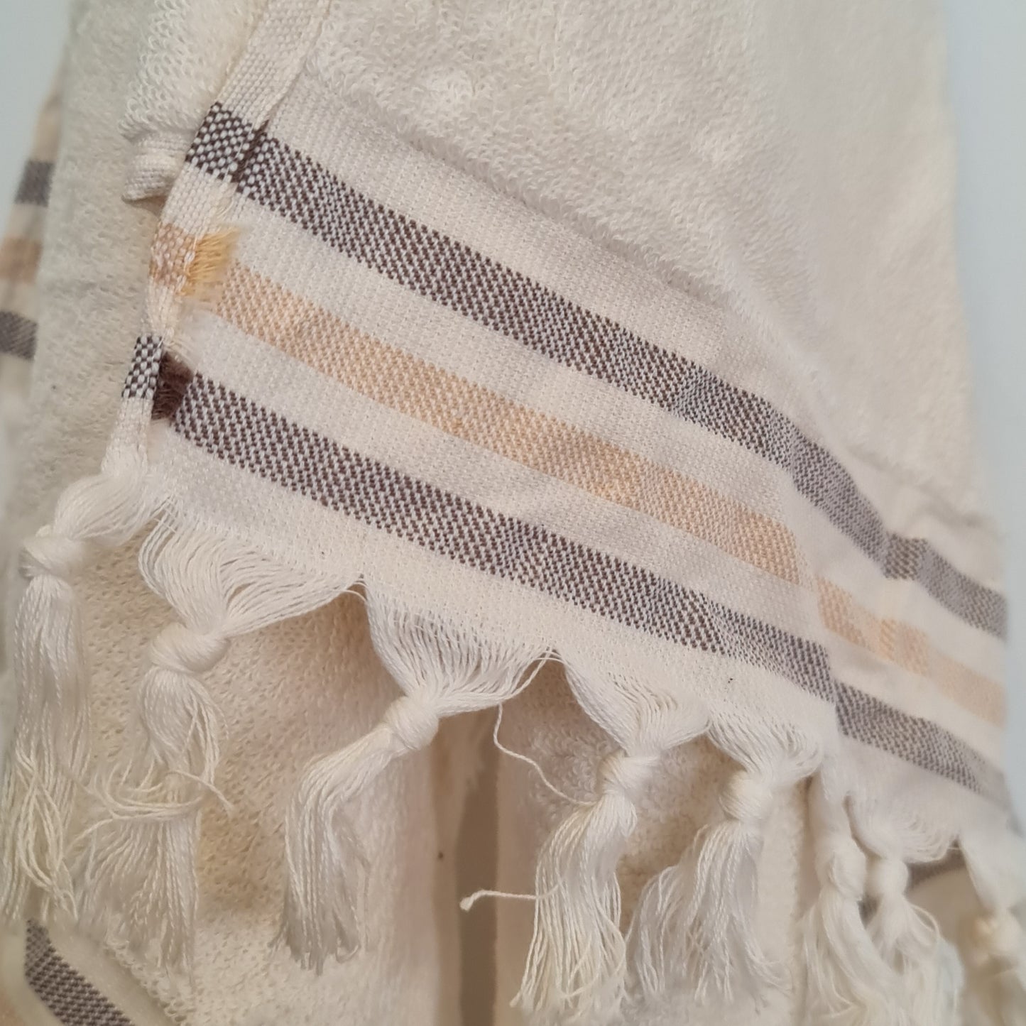 Turkish Hammam Terry Hand Towels Edge Stripe