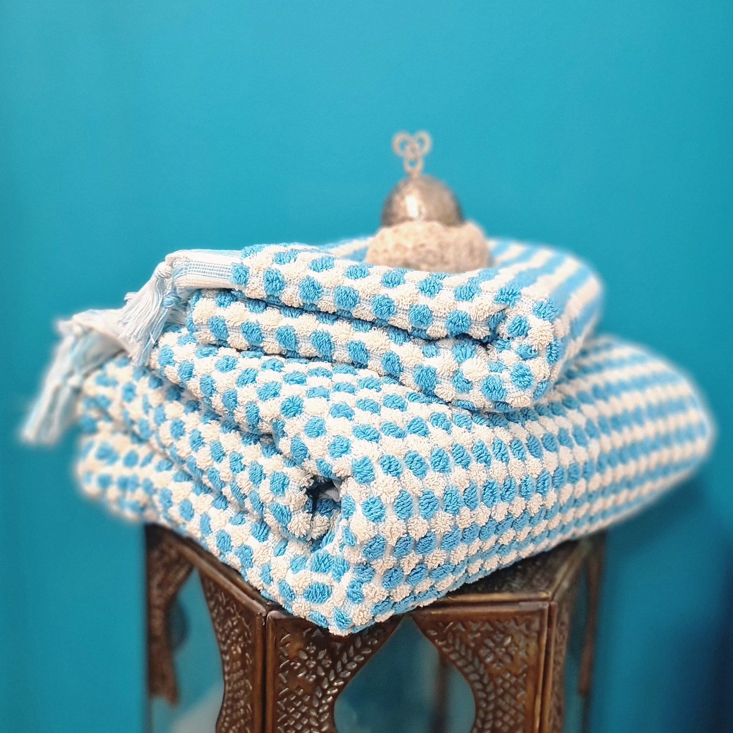 Turkish Hammam Towel Set Turquoise