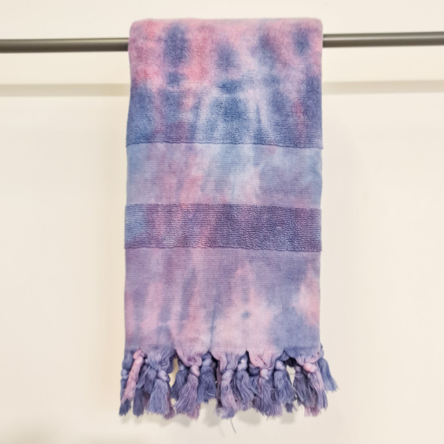 Turkish Terry Cotton Bath Towel Tie-Dye Blue