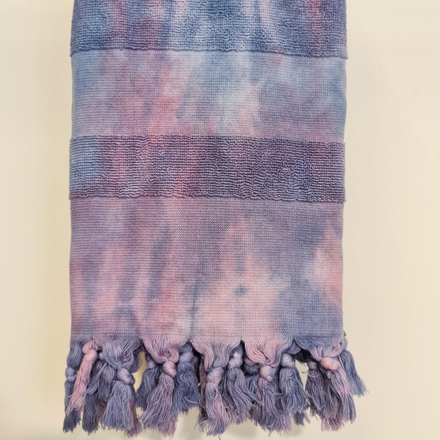 Turkish Terry Cotton Bath Towel Tie-Dye Blue