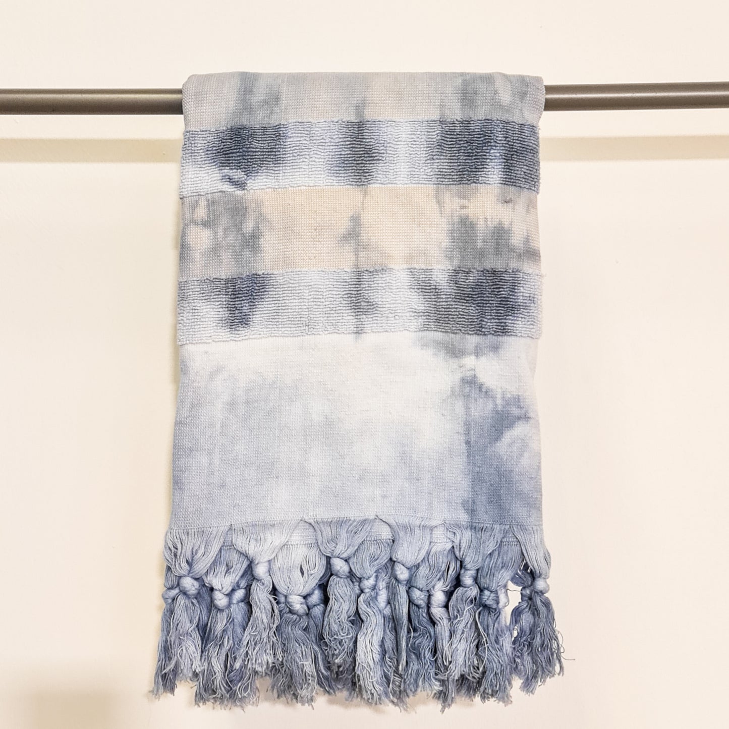 Turkish Terry Cotton Bath Towel Tie-Dye Grey