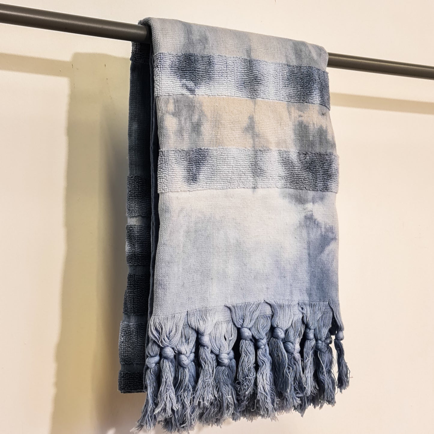 Turkish Terry Cotton Bath Towel Tie-Dye Grey