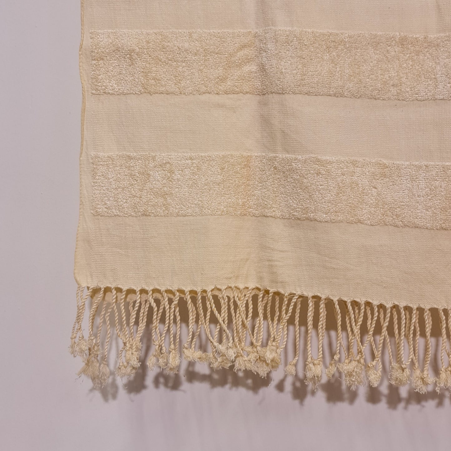 Turkish Terry Silk Bath Towel Ecru
