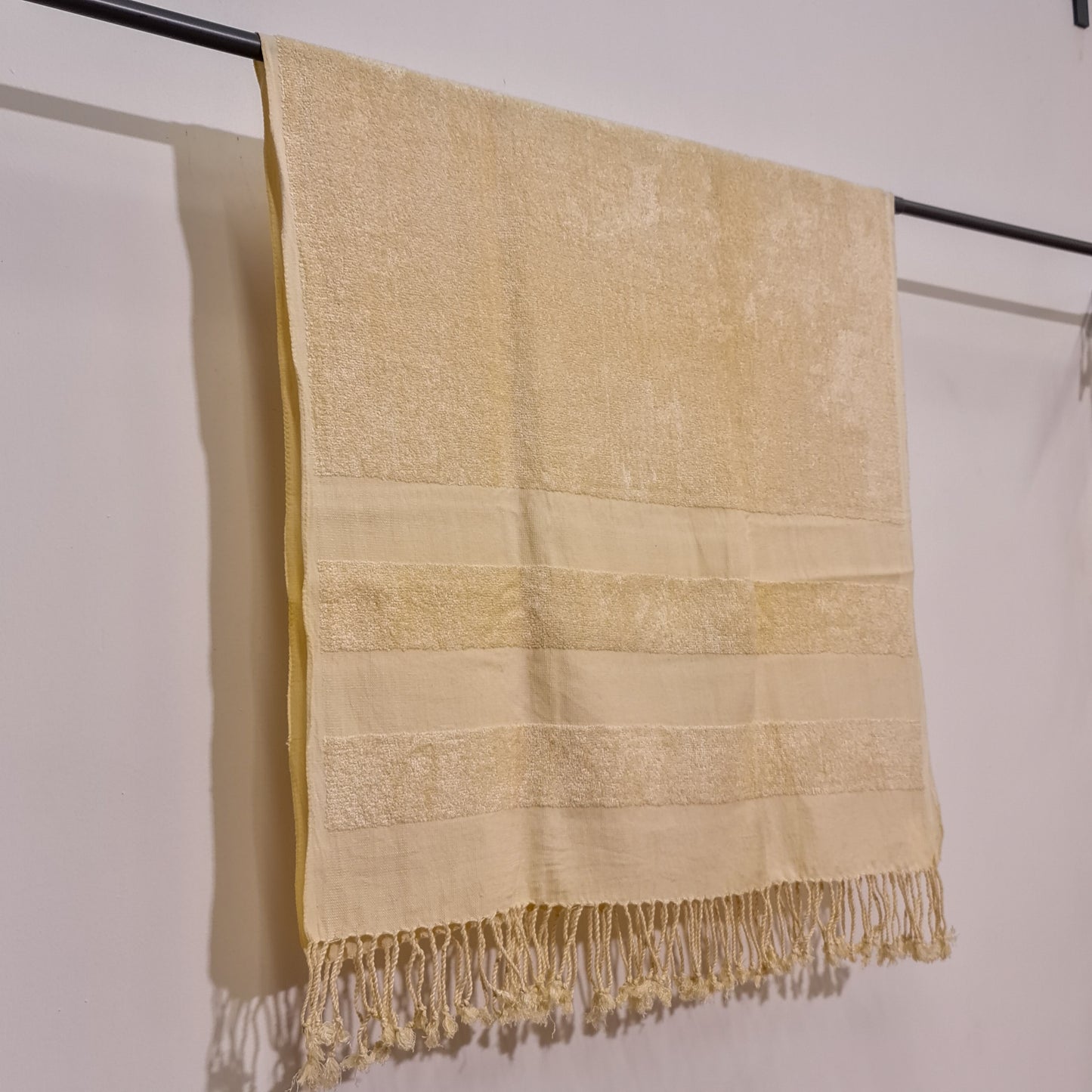 Turkish Terry Silk Bath Towel Ecru