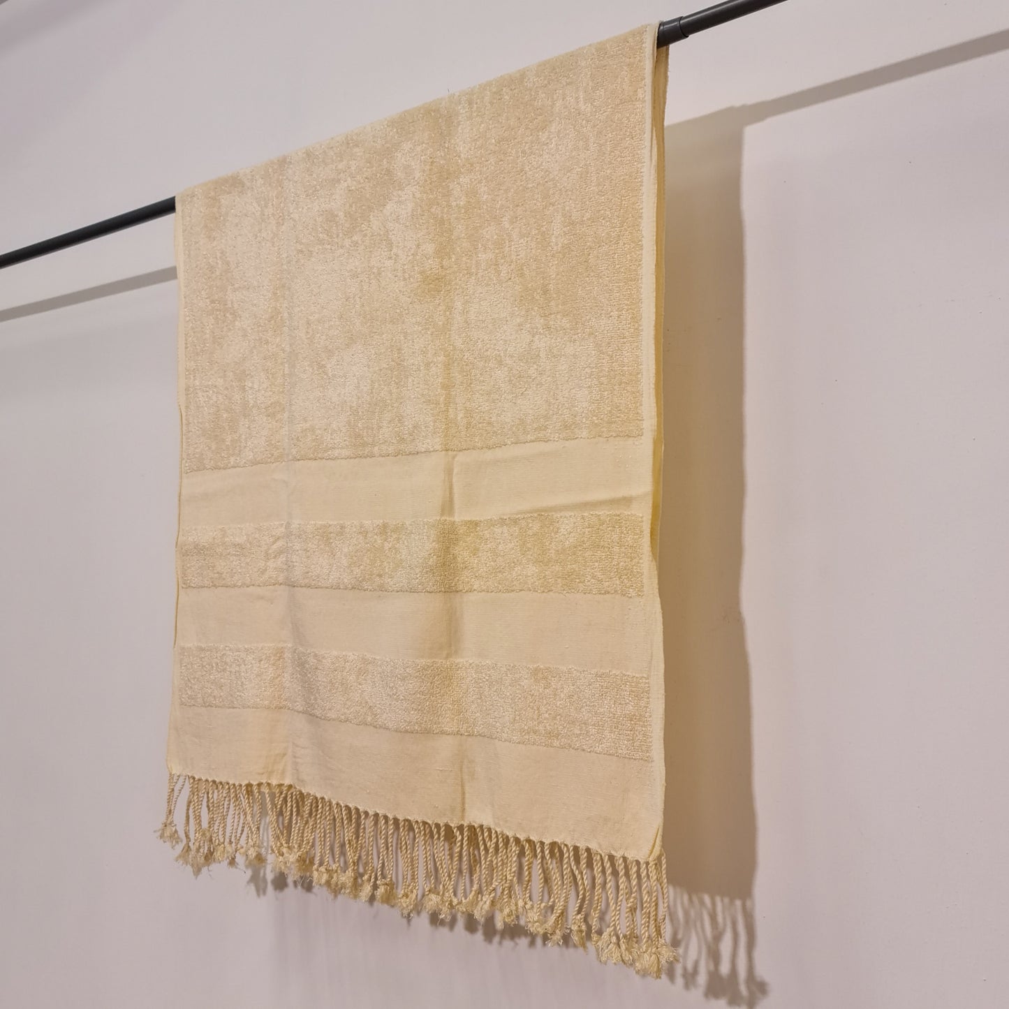 Turkish Terry Silk Bath Towel Ecru