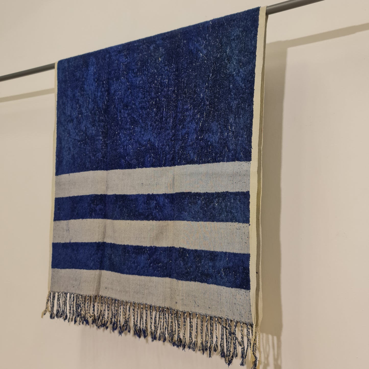Turkish Terry Silk Bath Towel Indigo