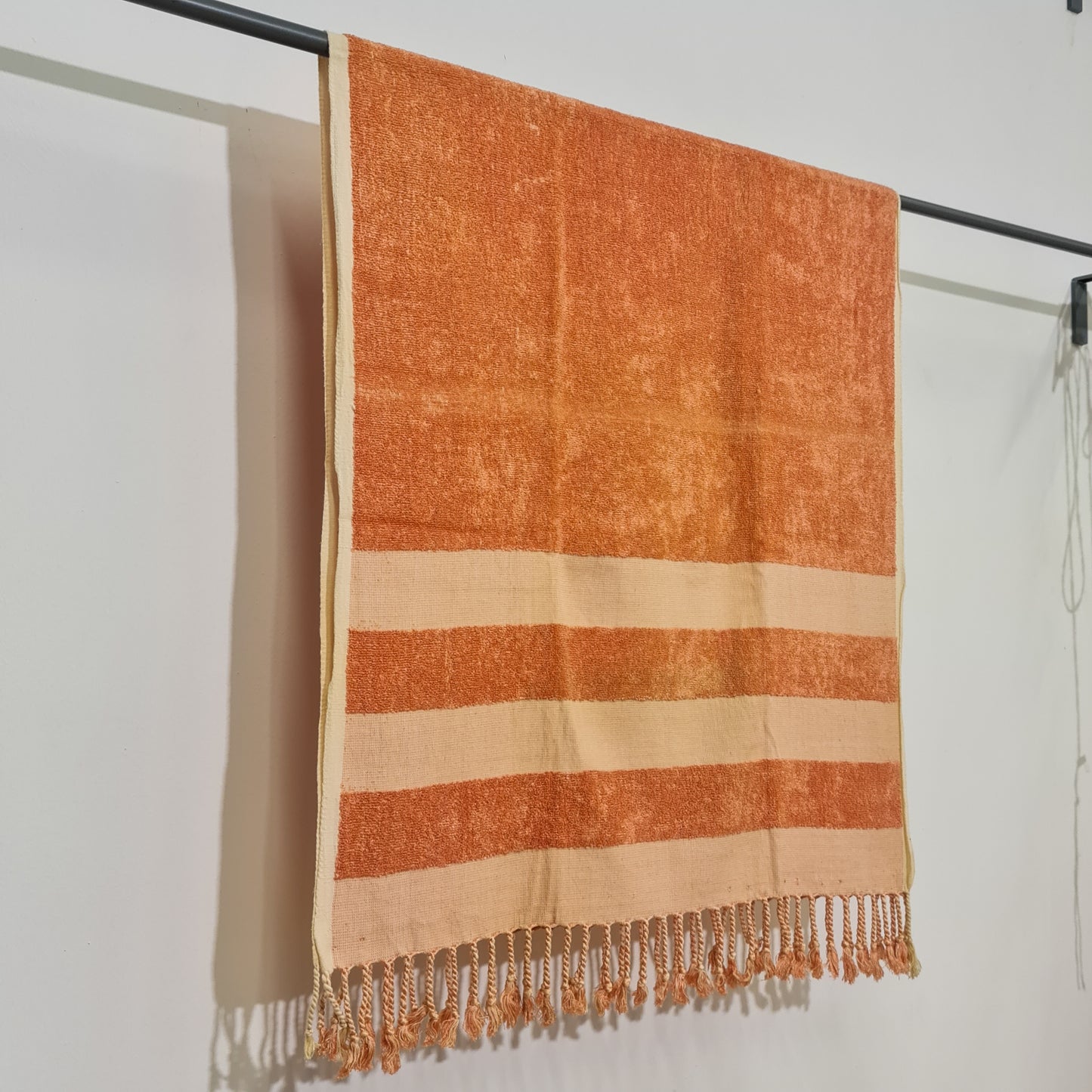 Turkish Terry Silk Bath Towel Orange