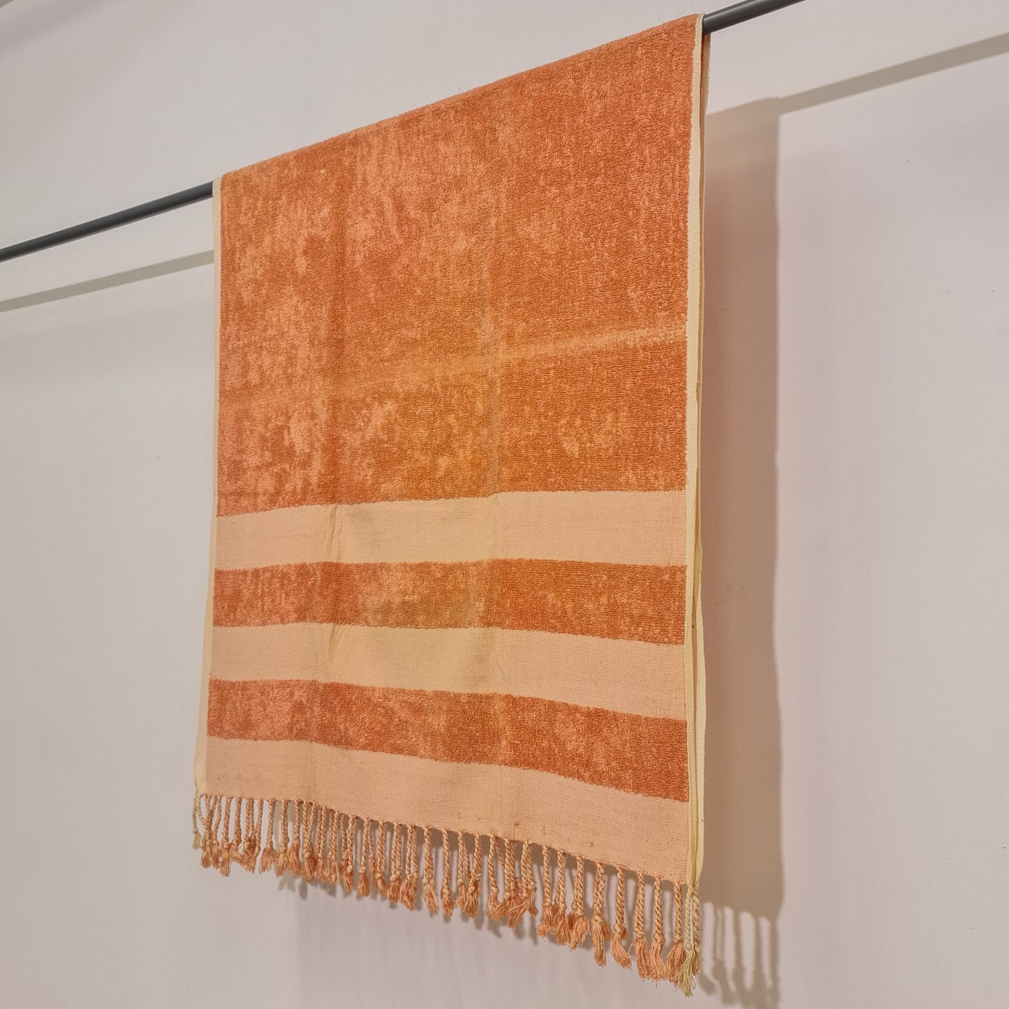 Turkish Terry Silk Bath Towel Orange